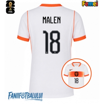 Țările de Jos Donyell Malen #18 Echipament de Fotbal Replică Mondial 2026 Femei Deplasare